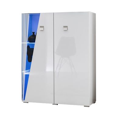 image of Edge WSN Modern 35" Curio Cabinet - White with sku:ot-aca6v9kooxexxw3w53wstd8mu7mbs-overstock