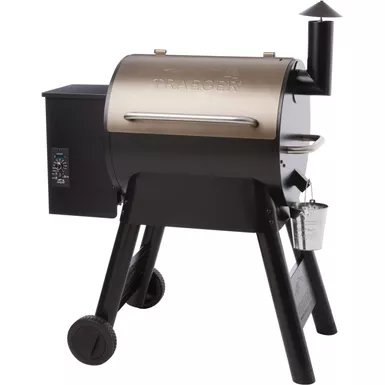 image of Traeger Grills - Pro Series 22 Pellet Grill and Smoker - Bronze with sku:bb21764457-bestbuy