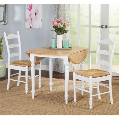 Simple Living Rubberwood 40-inch Diameter Round Drop-leaf Table