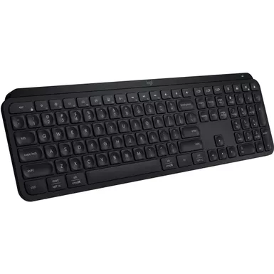 Logitech - MX Keys S Advanced Full-size Wireless Scissor Keyboard for PC and Mac with Backlit keys - Black