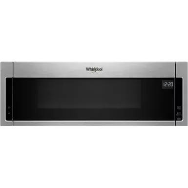 image of Whirlpool - 1.1 Cu. Ft. Low Profile Over-the-Range Microwave Hood Combination - Stainless Steel with sku:bb20948093-bestbuy