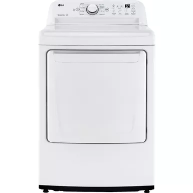 image of LG - 7.3 cu ft Electric Dryer with Sensor Dry - White with sku:dle7000w-almo