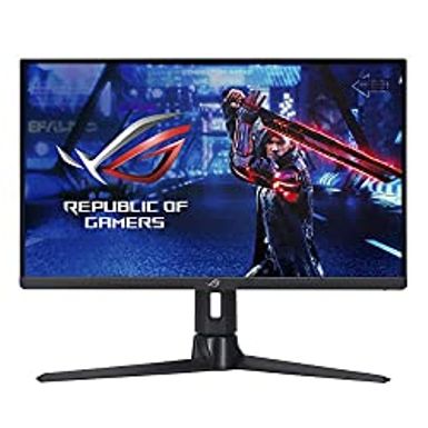 ASUS ROG Strix 24.5 1080P Gaming Monitor (XG256Q) - Full HD, Fast IPS, 180Hz, 1ms, Extreme Low Motion Blur, G-Sync Compatible/FreeSync, DisplayPort, HDMI, Tripod socket for Webcam, DisplayHDR400