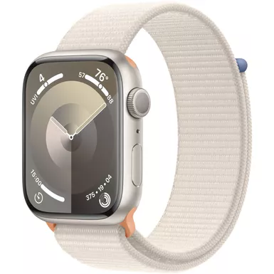 Apple Watch Series 9 GPS 45mm Aluminum Case with Starlight Sport Loop - Starlight