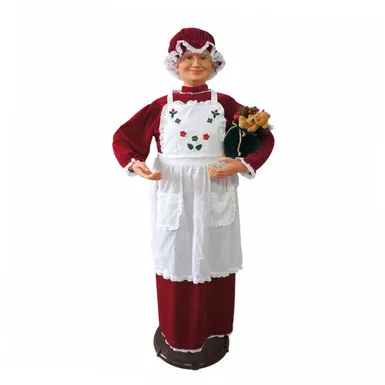 58" Baking Mrs Claus with Apron (Dancing/Music)