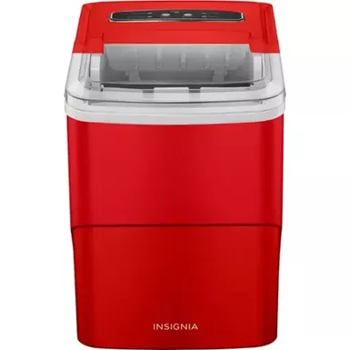 image of Insignia™ - 26 Lb. Portable Ice Maker with Auto Shut-Off - Red with sku:bb21799369-bestbuy