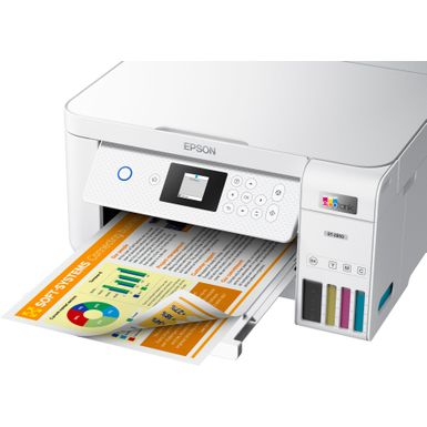 Alt View Zoom 21. Epson - EcoTank ET-2850 All-in-One Inkjet Cartridge-Free Supertank Printer - White