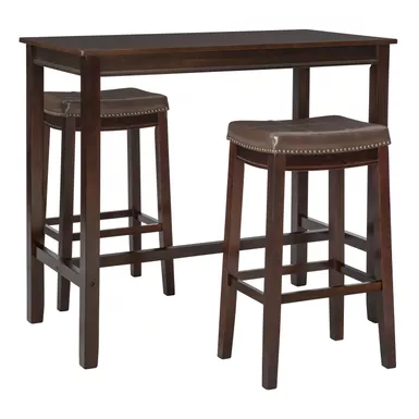 Ansley 3Pc Bar Set Brown