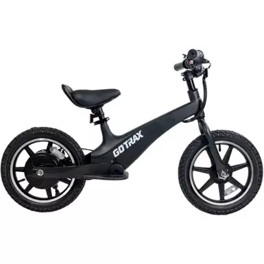 GoTrax - Kids Balance eBike with 15.5 miles Max Operating Range and 15.5 mph Max Speed - 14 - Black