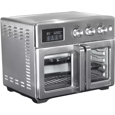 image of Bella Pro Series - 12-in-1 6-Slice Toaster Oven + 33-qt. Air Fryer with French Doors - Stainless Steel with sku:bb21932672-bestbuy