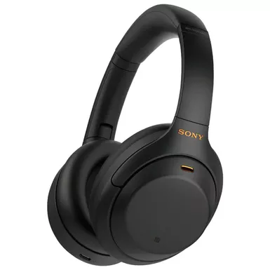 image of Sony - WH1000XM4 Wireless Noise-Cancelling Over-the-Ear Headphones - Black with sku:wh1000xm4b-powersales