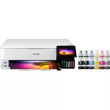 image of Epson - EcoTank Photo ET-8550 All-in-One Wide-format Supertank Printer with sku:bb21795013-bestbuy
