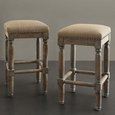 image of August 26" Sand Counter Stool (set of 2) with sku:fpf18-0187-olliix