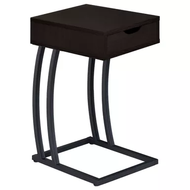 Troy Accent Table with Power Outlet Cappuccino