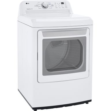 Left Zoom. LG - 7.3 Cu Ft Electric Dryer with Sensor Dry - White