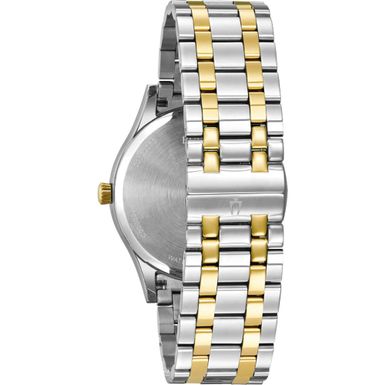 Bulova Mens Classic Silver and Gold Watch