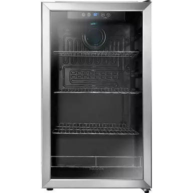 image of Insignia™ - 115-Can Beverage Cooler - Stainless Steel with sku:bb20938987-bestbuy