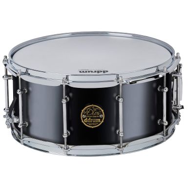 image of ddrum Dios Maple 6.5x14 Snare Drum. Satin Black with sku:ddr-dsmpsd6.5x14sb-guitarfactory