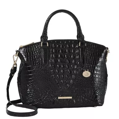 Brahmin Duxbury Satchel (Medium, Black Melbourne)