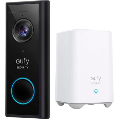 Eufy - Smart Wi-Fi 2K Video Doorbell - Black