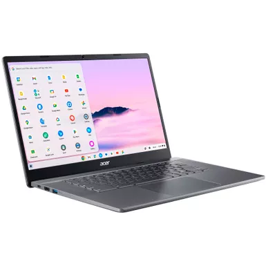 Acer - Chromebook Plus 515 Laptop with Google AI - 15.6" FHD Display - Intel i3-1215U - 8GB LPDDR5X - 128GB UFS - Wi-Fi 6E - Steel Gray