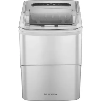 image of Insignia™ - 26 Lb. Portable Ice Maker with Auto Shut-Off - Silver with sku:bb21186509-bestbuy