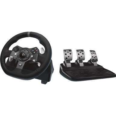 image of Logitech - G920 Driving Force Racing Wheel and pedals for Xbox Series X|S, Xbox One, PC - Black with sku:bb19780416-4223402-bestbuy-logitech