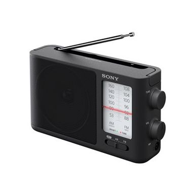 image of Sony Analog Tuning Portable FM/AM Radio with sku:icf506-icf506-abt