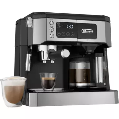 image of De'Longhi - Digital All-in-One Combination Coffee and Espresso Machine - Black and Stainless Steel with sku:com530m-almo