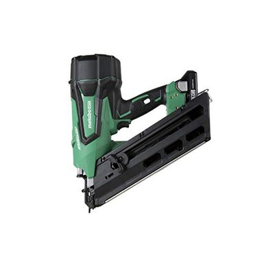 image of Metabo HPT NR1890DC 18V Cordless Framing Nailer, Brushless Motor, 2" up to 3-1/2" Clipped & Offset Round Paper Strip Nails, 30 Degree Magazine, 3.0 Ah Lithium Ion Battery, Lifetime Tool Warranty with sku:b07l8snkm9-met-amz