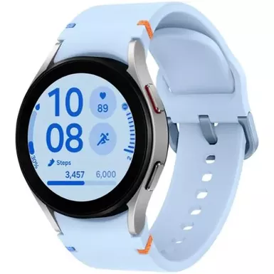 Samsung - Galaxy Watch FE Smartwatch 40mm BT with Blue Band - Silver