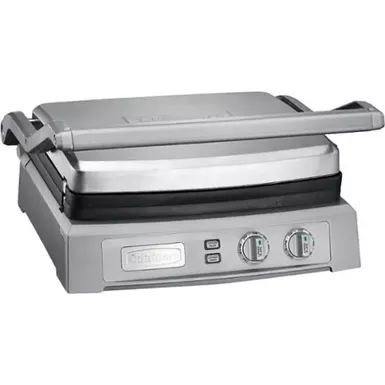 image of Cuisinart - Griddler Deluxe Electric Griddle - Stainless Steel with sku:bb21536880-bestbuy