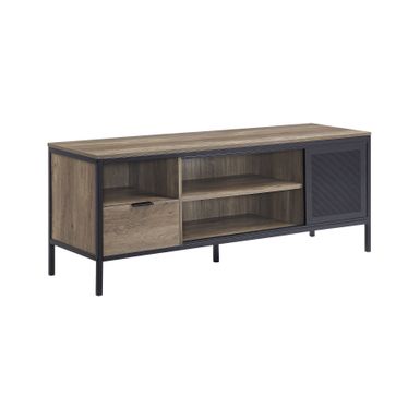 ACME Nantan TV Stand, Rustic Oak & Black Finish