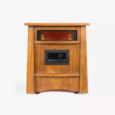 image of LifeSmart 8 Element Ifrared Heater Wood Cabinet with sku:ls-8wiqh-lb-in-almo