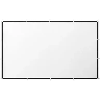 image of Insignia™ - 100" Home Theater Portable Folding Projector Screen - White with sku:bb21950058-bestbuy