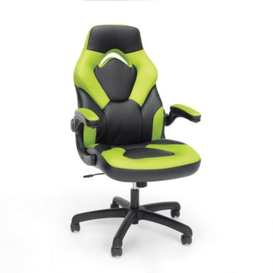 Rent to own Racing Style Leather Gaming Chair - Black and Gray - FlexShopper