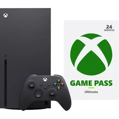 Microsoft - Xbox Series X with 24 months of Xbox Game Pass Ultimate Bundle - Black