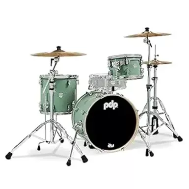 image of Pacific Drums & Percussion PDP Concept Maple Bop 3-Piece, Satin Seafoam Drum Set Shell Pack (PDCM18BPSF) with sku:b08nx5xhc6-amazon