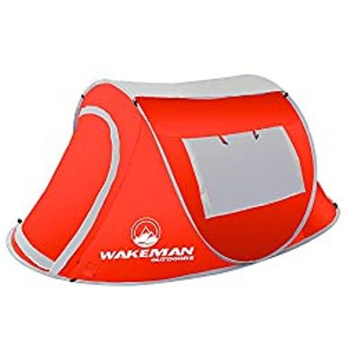image of 6-Person Tent, Water Resistant Dome Tent for Camping with Removable Rain Fly and Carry Bag, Rebel Bay 6 Person Tent by Wakeman Outdoors with sku:b072b683xy-tra-amz