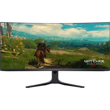 image of Alienware - AW3423DWF 34" Quantum Dot OLED Curved Ultrawide Gaming Monitor - 165Hz - AMD FreeSync Premium Pro - VESA - HDMI,USB - Dark Side of the Moon with sku:bb22104832-bestbuy
