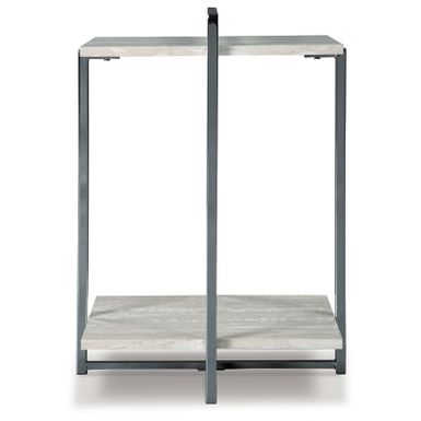 Ivory/Chrome Bodalli Chair Side End Table