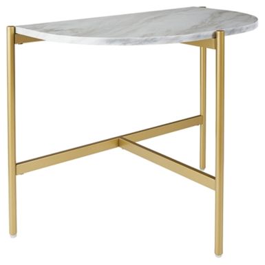 image of White/Gold Wynora Chair Side End Table with sku:t192-7-ashley