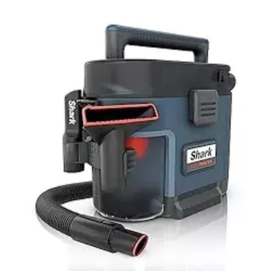 image of Shark - MessMaster Portable Wet/Dry Vacuum, Small Shop Vac, 1 Gallon Capacity with Bonus Carpet Tool - Blue with sku:bb22181583-bestbuy