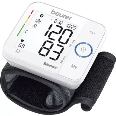 image of Beurer - Blood Pressure Monitor Wrist - White with sku:bb22209676-bestbuy