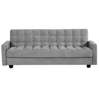 image of Penelope 85 in. Grey Sleeper Sofa with Storage with sku:49192-primo