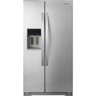 image of Whirlpool - 20.6 Cu. Ft. Side-by-Side Counter-Depth Refrigerator - Stainless steel with sku:wrs571cihzss-wrs571cihz-abt