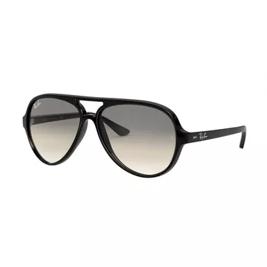 image of Ray-Ban Cats 5000 Classic Sunglasses (RB4125-601-32, Black/Light Grey Gradient) with sku:rb4125-601-32|black|light-corporatesignature