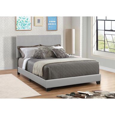 image of Dorian Upholstered Queen Bed Grey with sku:300763q-coaster