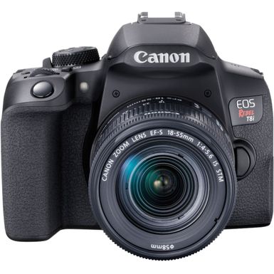 Alt View Zoom 11. Canon - EOS Rebel T8i DSLR Camera with EF-S 18-55mm Lens - Black