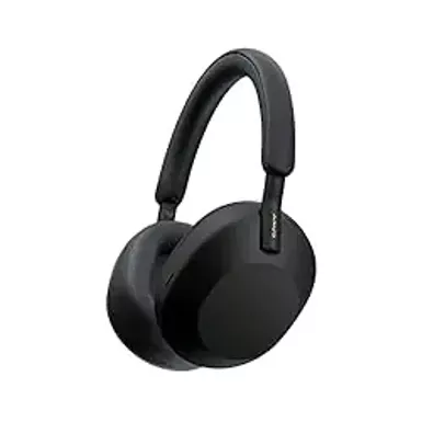 image of Sony - WH1000XM5 Wireless Noise-Canceling Over-the-Ear Headphones - Black with sku:bb21986130-bestbuy
